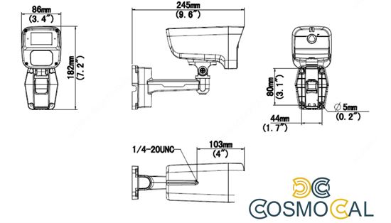 3MP Uniarch Bullet IPCamera,Ottica 4.0mm, Dual Light