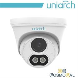 3MP Uniarch Turret IPCamera,Ottica fissa 2.8mm, Dual Light