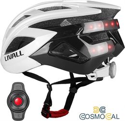 Casco bici da corsa Smart Livall BH60NEO Bianco -Tagl. Unica