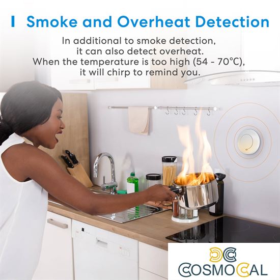 Meross KIT Rilevatore Fumo Smart RF + Hub Wi-Fi [EN 14604] - App