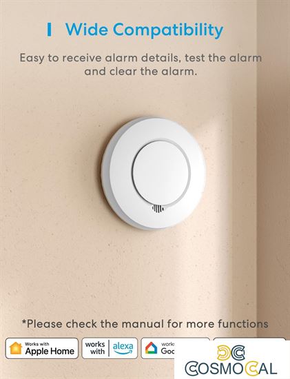 Meross Rilevatore Fumo Smart RF [EN 14604] - Apple HomeKit