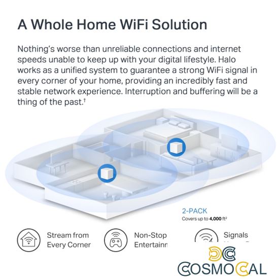 Sistema Mesh Wi-Fi 6 AX1500 2 Pack Mercusys