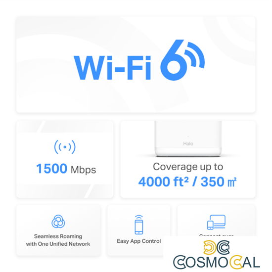 Sistema Mesh Wi-Fi 6 AX1500 3 Pack Mercusys