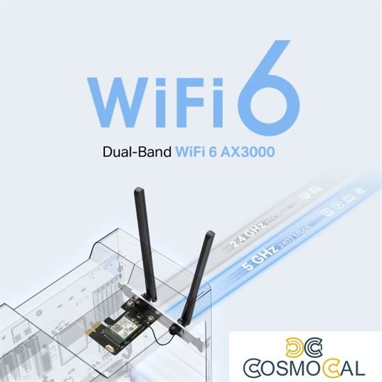 Mercusys Scheda di rete Wi-Fi 6 AX3000 Bluetooth PCIe - MA80XE