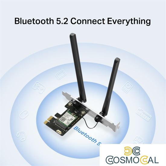 Mercusys Scheda di rete Wi-Fi 6 AX3000 Bluetooth PCIe - MA80XE