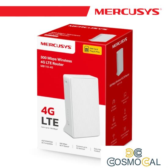 Mercusys Router 4G LTE Wi-Fi N300 fino a 300Mbps - MB110-4G