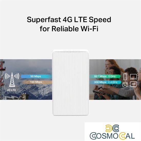 Mercusys Router 4G LTE Wi-Fi Dual Band AC1200