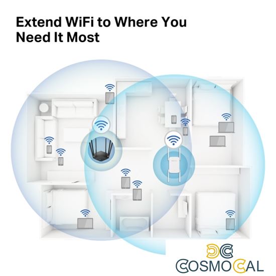 Mercusys Range Extender Wi-Fi 6 AC1900 1 Gig. port - ME50G
