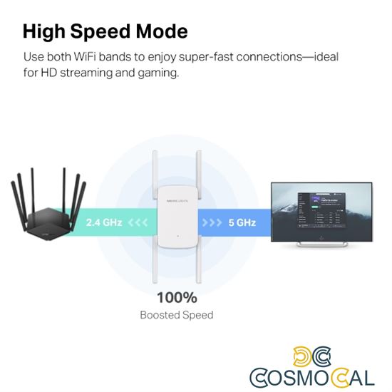 Mercusys Range Extender Wi-Fi 6 AC1900 1 Gig. port - ME50G