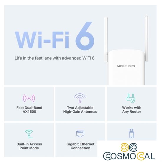 Mercusys AX1500 Wi-Fi 6 Range Extender Dual Band - ME60X