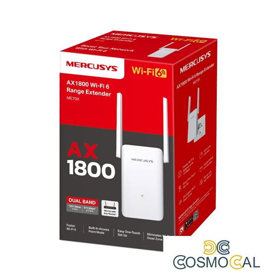 Mercusys Range Extender Wi-Fi 6 AX1800 1 Gig. port - ME70X