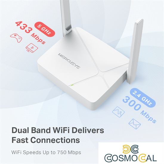 Router Wireless Dual Band AC750 - Agile Config - Mercusys
