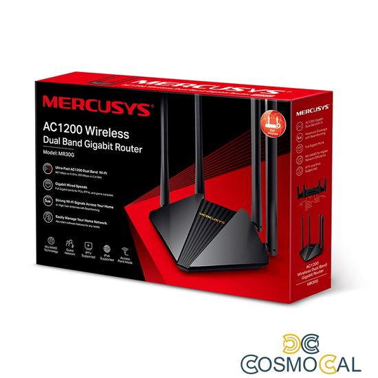Mercusys Router Gigabit Dual Band AC1200 - MR30G