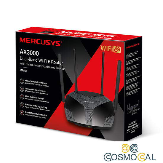 Router Wireless AX3000 - Agile Config - Mercusys MR80X