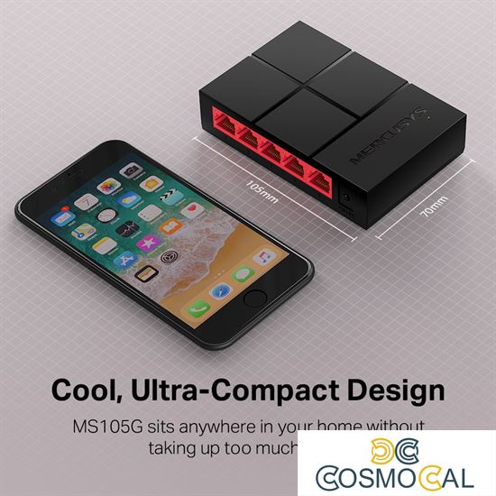 Switch Desktop 5-Porte 10/100/1000Mbps - Mercusys MS105G