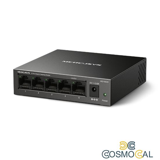 Switch 5-Porte Metallo 10/100/1000Mbps - Mercusys MS105GS