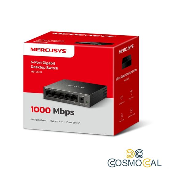 Switch 5-Porte Metallo 10/100/1000Mbps - Mercusys MS105GS