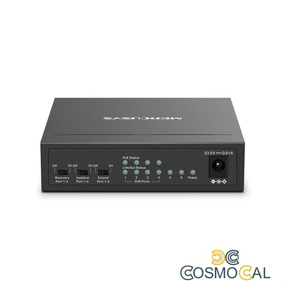 Switch Desktop 6 Porte 10/100Mbps con 4 Porte PoE+