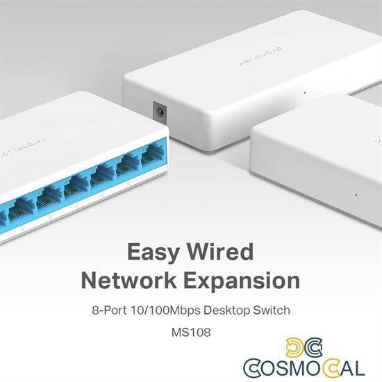 Switch Desktop 8-Porte 10/100Mbps - Mercusys MS108