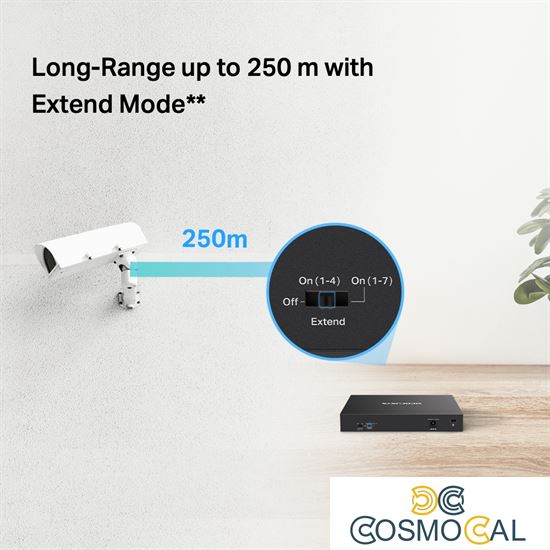 Switch 8 porte Gigabit con 7 porte PoE+ Mercusys MS108GP