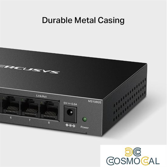 Switch 8-Porte Metallo 10/100/1000Mbps - Mercusys MS108GS