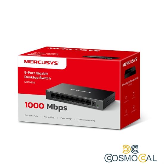 Switch 8-Porte Metallo 10/100/1000Mbps - Mercusys MS108GS