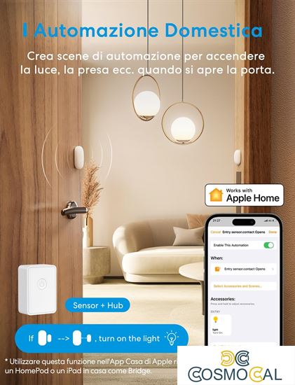 Meross Sensore Porte&Finestre Smart RF - Apple HomeKit