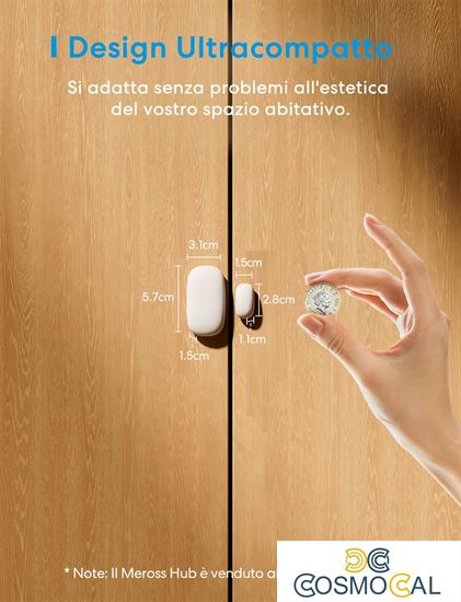 Meross Sensore Porte&Finestre Smart RF - Apple HomeKit