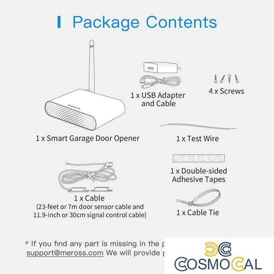 Meross Centralina Apriporta garage Smart Wi-Fi - 3 porte - Apple