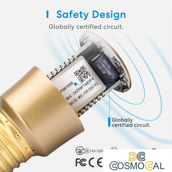 Meross Lampadina Smart Wi-Fi filamento caldo dimm Apple HomeKit