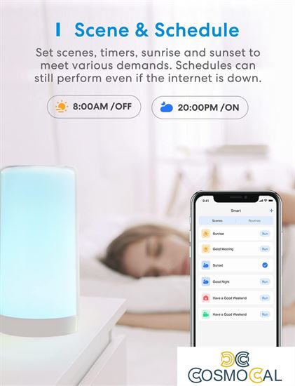 Meross Lampada da comodino a Led Wi-Fi RGBWW dimm Apple HomeKit
