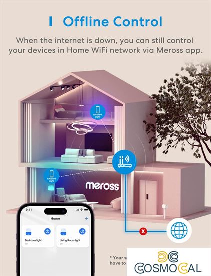Meross Lampada da comodino a Led Wi-Fi RGBWW dimm Apple HomeKit