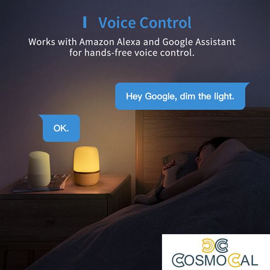 Meross Lampada da comodino a Led Mini Wi-Fi RGBWW dimm Apple Hom