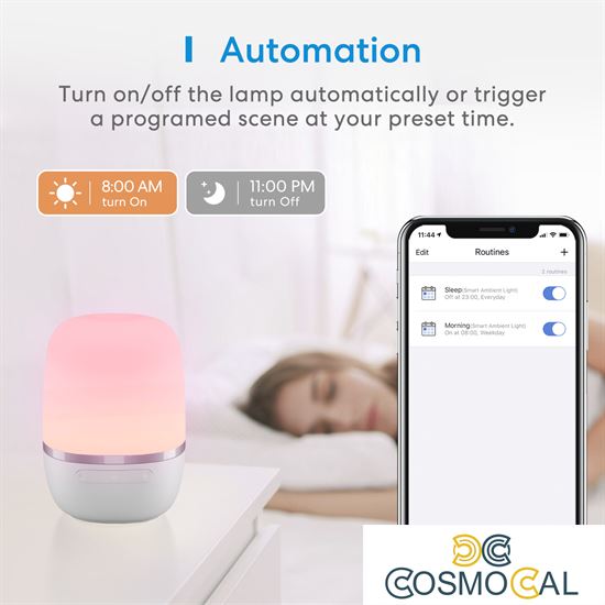 Meross Lampada da comodino a Led Mini Wi-Fi RGBWW dimm Apple Hom