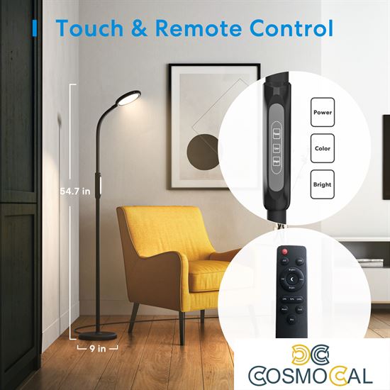 Meross Lampada da pavimento 3in1 Wi-Fi CCT Bianco dinam. dimm Ap