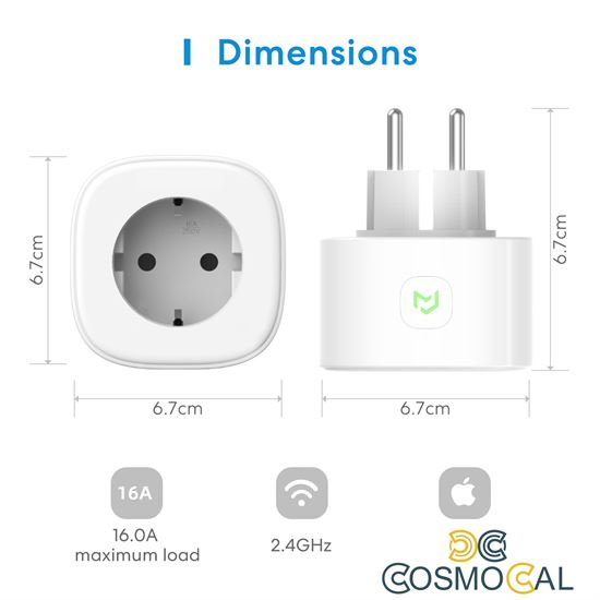 Meross Presa Schuko Smart Wi-Fi Apple HomeKit