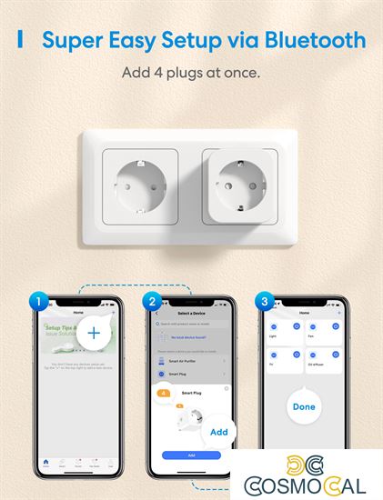 Meross Presa Schuko Wi-Fi con controllo energia - Non HomeKit