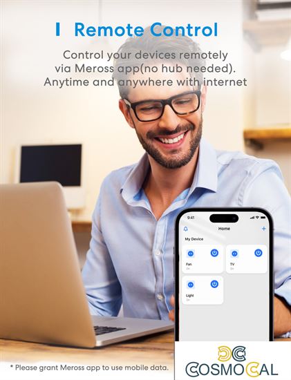 Meross Presa Schuko Wi-Fi con controllo energia - Non HomeKit
