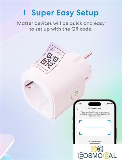 Meross Presa Schuko Smart Wi-Fi Schuko con controllo energia MAT