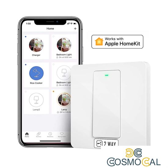 Meross Interruttore a parete Wi-Fi Smart - 220V / 2 WAY - Apple