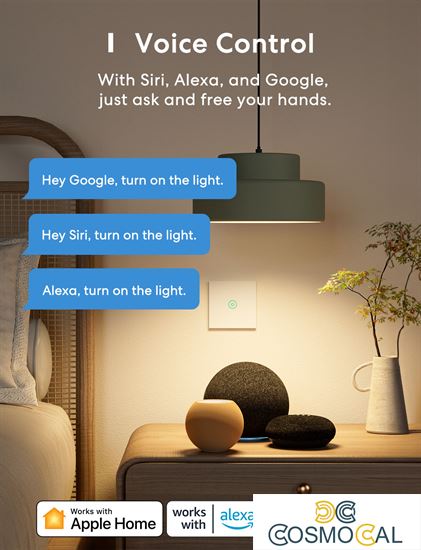 Meross Interruttore a parete Wi-Fi Smart - 220V / 2 WAY - TOUCH