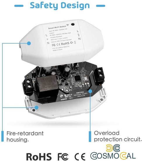 Meross Interruttore Universale 220V Smart Wi-Fi Apple HomeKit