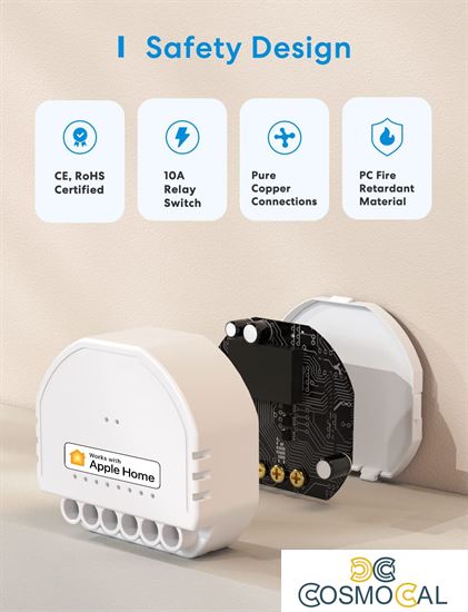 Meross Interruttore da incasso Smart Wi-Fi 220V Apple HomeKit