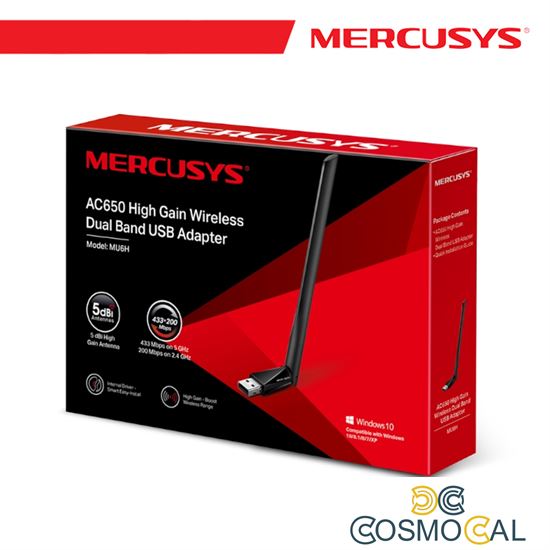 Mercusys AC650 High Gain Wireless Dual Band USB Adapter - MU6H