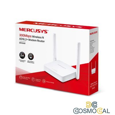 Modem Router Wifi N300 ADSL 2+ Mercusys MW300D