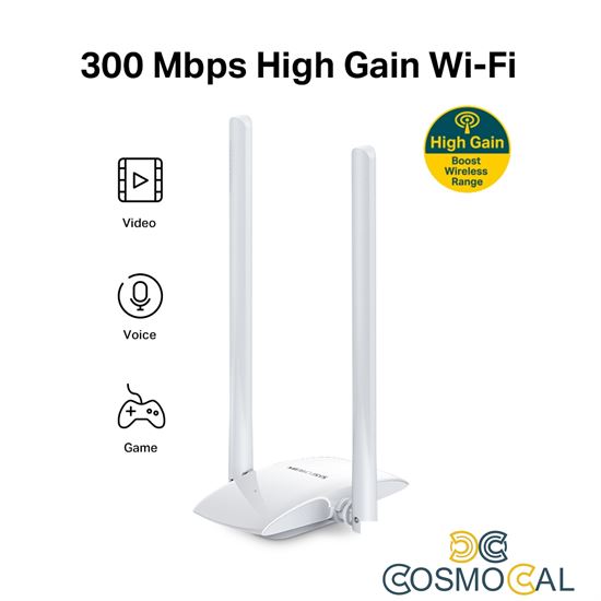 Scheda Wireless USB Wi-Fi N300 antenne alto guadagno 2.4GHz