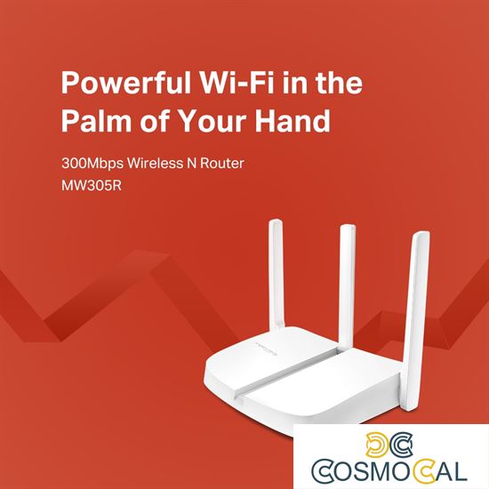 Router Mercusys Wireless 300Mbps 3 antenne da 5dbi 2.4GHz