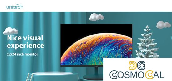 Uniarch Monitor LED 24'' FullHD, 7g H24, 5ms, basso consumo