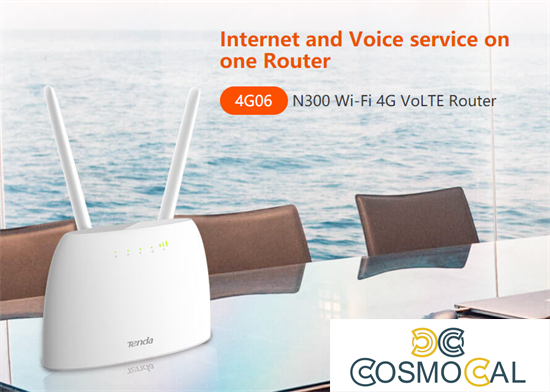 Router 4G LTE Wi-Fi N300 alternativa ADSL VoLTE - Tenda 4G06