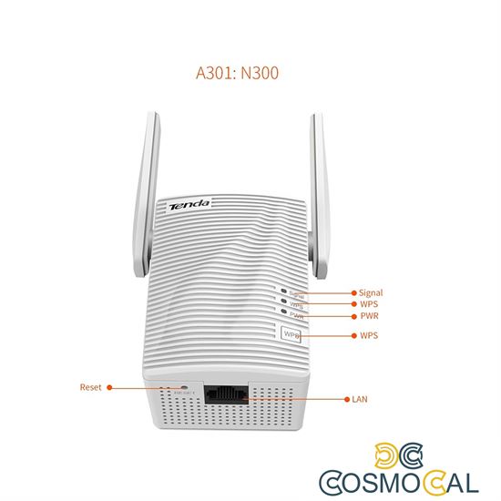 Range extender wireless 300Mbps a muro 1porta LAN Tenda A301